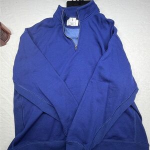 Nike Men's Royal Blue Zip-Up Sweater
